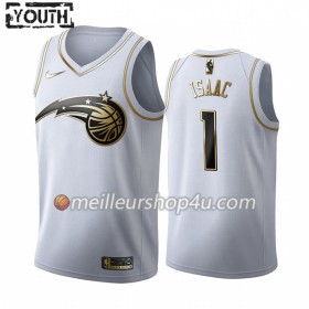 Maillot Basket Enfant Orlando Magic Jonathan Isaac 1 2019-20 Nike Blanc Golden Edition Swingman